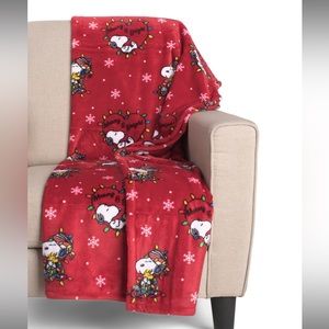 Snoopy Christmas Velvet Blanket